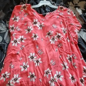 Torrid size 4 peach flower blouse